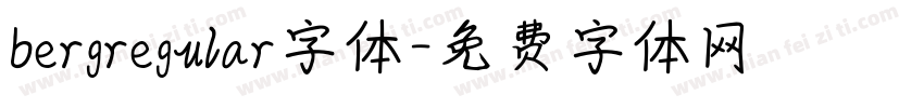 bergregular字体字体转换