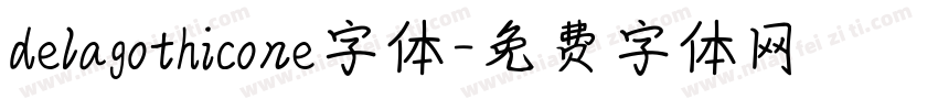 delagothicone字体字体转换