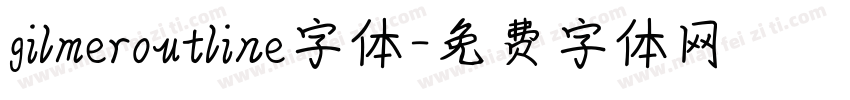 gilmeroutline字体字体转换