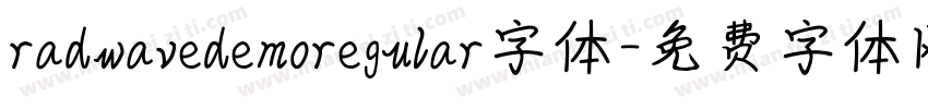 radwavedemoregular字体字体转换
