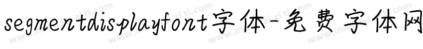 segmentdisplayfont字体字体转换