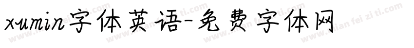 xumin字体英语字体转换