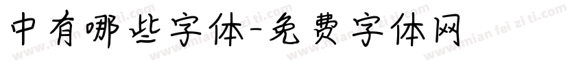 中有哪些字体字体转换