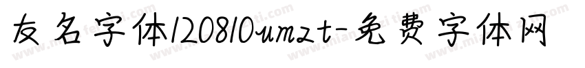 友名字体120810umzt字体转换