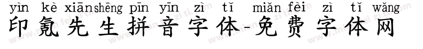 印氪先生拼音字体字体转换