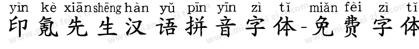 印氪先生汉语拼音字体字体转换