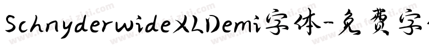 SchnyderwideXLDemi字体字体转换