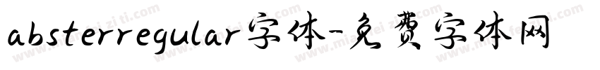 absterregular字体字体转换