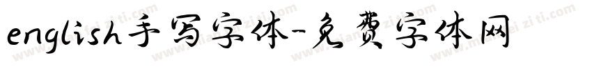 english手写字体字体转换