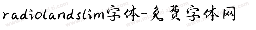 radiolandslim字体字体转换