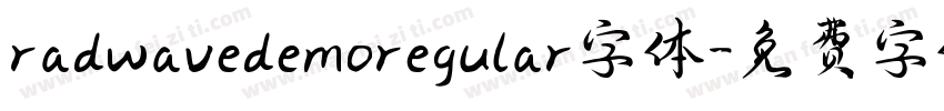 radwavedemoregular字体字体转换