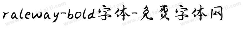 raleway-bold字体字体转换
