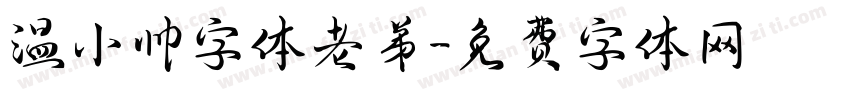 温小帅字体老弟字体转换