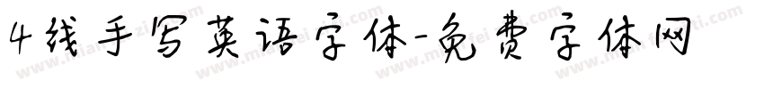 4线手写英语字体字体转换
