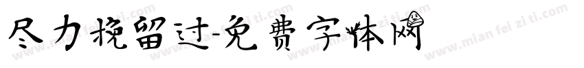 尽力挽留过字体转换