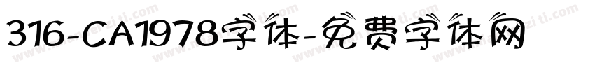 316-CA1978字体字体转换