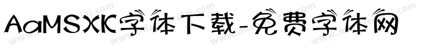 AaMSXK字体下载字体转换