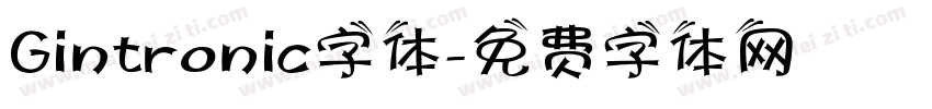 Gintronic字体字体转换