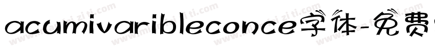 acumivaribleconce字体字体转换