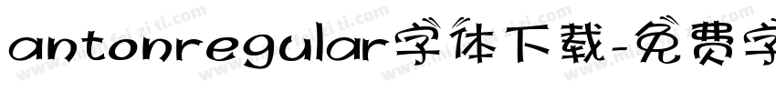 antonregular字体下载字体转换