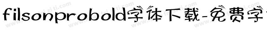filsonprobold字体下载字体转换
