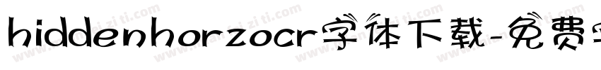 hiddenhorzocr字体下载字体转换