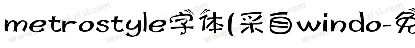 metrostyle字体(采自windo字体转换