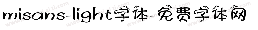 misans-light字体字体转换