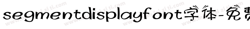 segmentdisplayfont字体字体转换