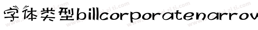 字体类型billcorporatenarrow-bold字体转换