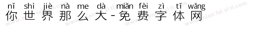 你世界那么大字体转换