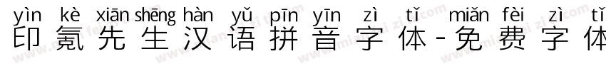 印氪先生汉语拼音字体字体转换