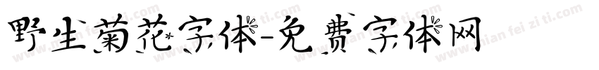 野生菊花字体字体转换