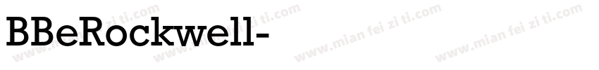 BBeRockwell字体转换