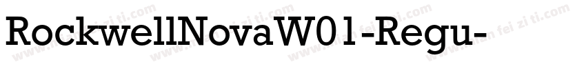 RockwellNovaW01-Regu字体转换
