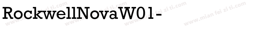 RockwellNovaW01字体转换
