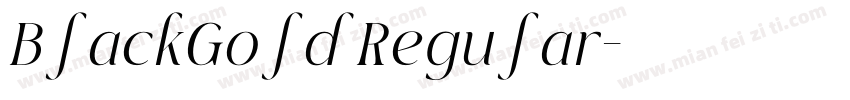 BlackGoldRegular字体转换