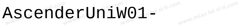 AscenderUniW01字体转换
