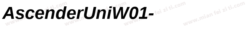 AscenderUniW01字体转换
