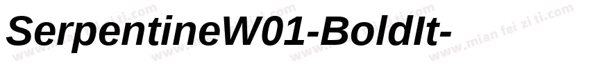 SerpentineW01-BoldIt字体转换