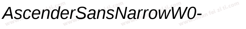 AscenderSansNarrowW0字体转换