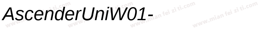 AscenderUniW01字体转换