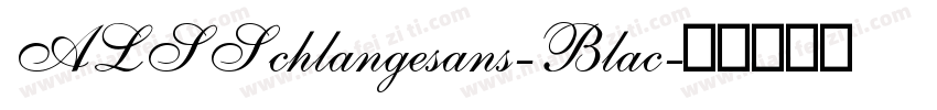ALSSchlangesans-Blac字体转换