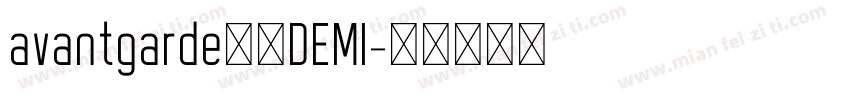 avantgarde字体DEMI字体转换