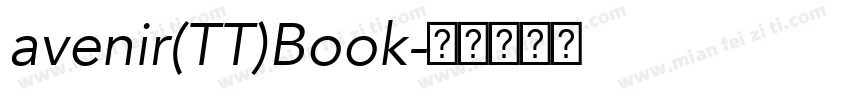 avenir(TT)Book字体转换