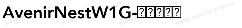 AvenirNestW1G字体转换