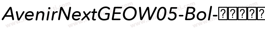 AvenirNextGEOW05-Bol字体转换