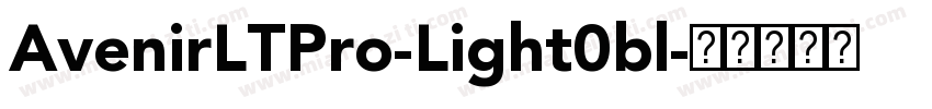 AvenirLTPro-Light0bl字体转换