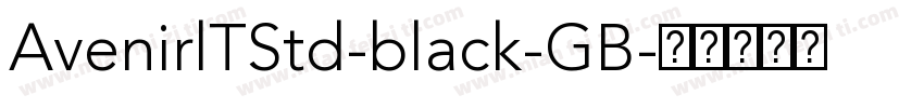 AvenirlTStd-black-GB字体转换