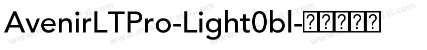 AvenirLTPro-Light0bl字体转换